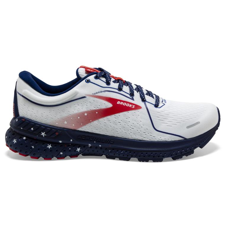 Brooks ADRENALINE GTS 21 Road Running Shoes Womens Canada - White/Blue/Red (LDU859623)